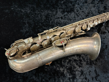 Photo Vintage Silver Plated C.G. Conn C-Melody Saxophone, Serial #99544